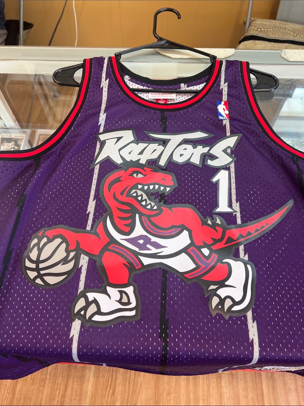 Mitchell & Ness Purple Raptors Dino Basketball Jersey for Kids